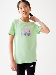 adidas Green Sportswear Training Graphic T-Shirt - Image 1 of 12