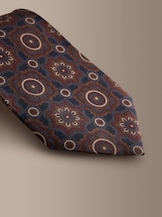 Navy Signature Italian Silk Design Tie - Image 2 of 3
