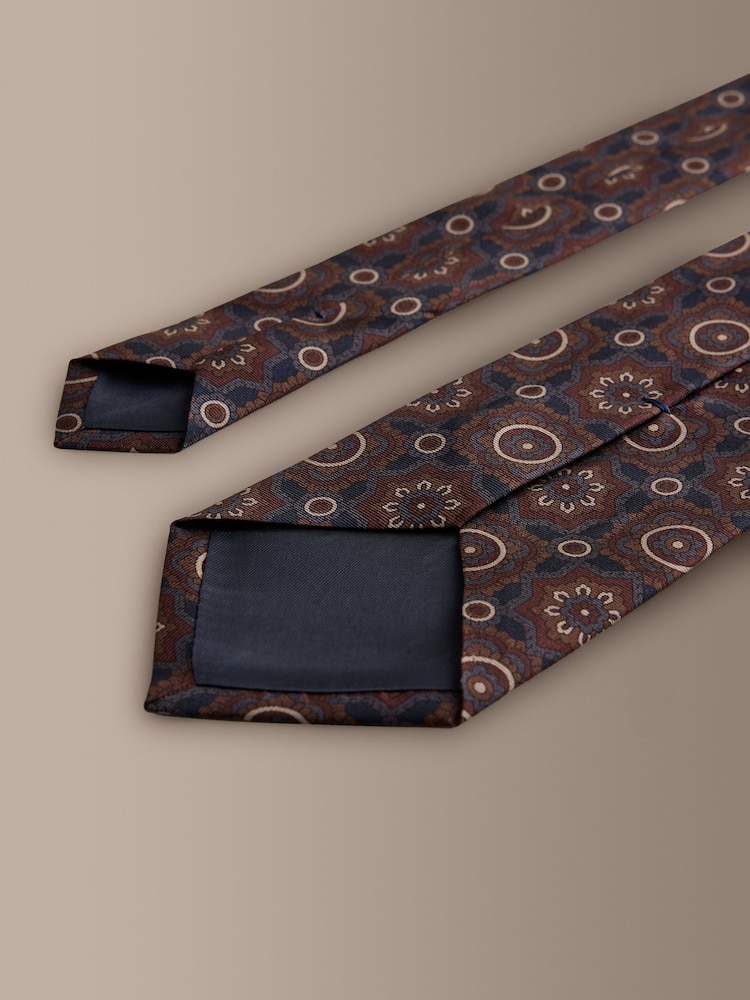 Navy Signature Italian Silk Design Tie - Image 3 of 3