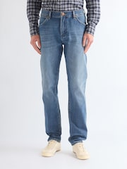 Wrangler Mid Blue Redford Moonlit Regular Tapered Jeans - Image 1 of 5