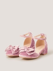 Monsoon Pink Crushed Velvet Two-Part Heels - Image 1 of 3