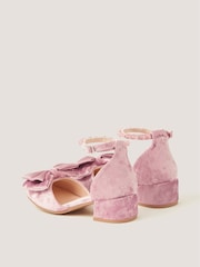 Monsoon Pink Crushed Velvet Two-Part Heels - Image 3 of 3