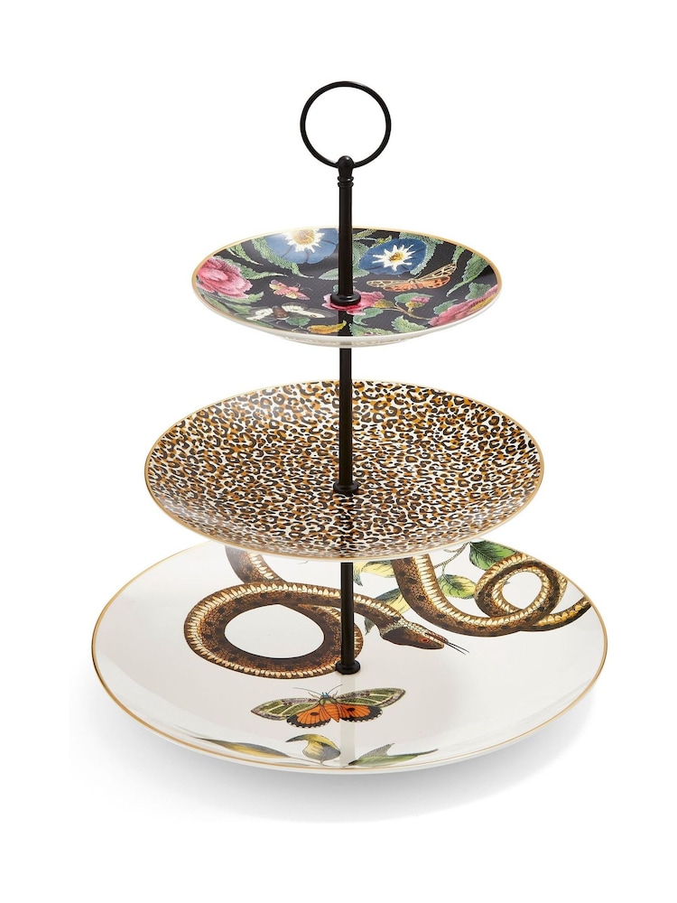 Spode Multi Creatures of Curiosity 3 Tier Cake Stand - Image 3 of 3 Spode Multi Creatures of Curiosity 3 Tier Cake Stand - Image 3 of 3