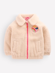 Boden Cream Collared Borg Jacket - Image 1 of 5