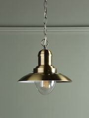 Laura Ashley Brass Fisherman Ceiling Light - Image 2 of 6