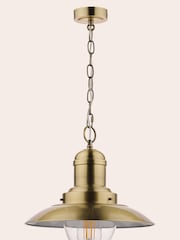 Laura Ashley Brass Fisherman Ceiling Light - Image 4 of 6