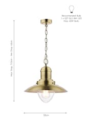 Laura Ashley Brass Fisherman Ceiling Light - Image 6 of 6