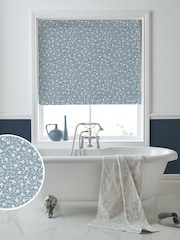 Laura Ashley Newport Blue Campion Made to Measure 100% Cotton Roman Blinds - Image 1 of 5