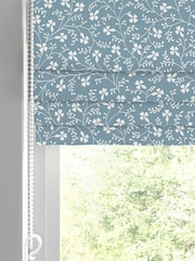 Laura Ashley Newport Blue Campion Made to Measure 100% Cotton Roman Blinds - Image 2 of 5