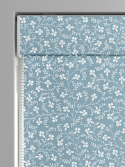 Laura Ashley Newport Blue Campion Made to Measure 100% Cotton Roman Blinds - Image 3 of 5