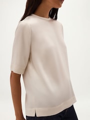 Hobbs White Salma Satin Top - Image 3 of 4