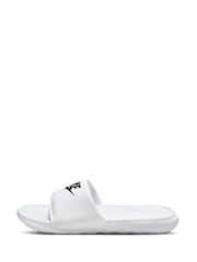 Nike White/Black Victori One Sliders - Image 2 of 7