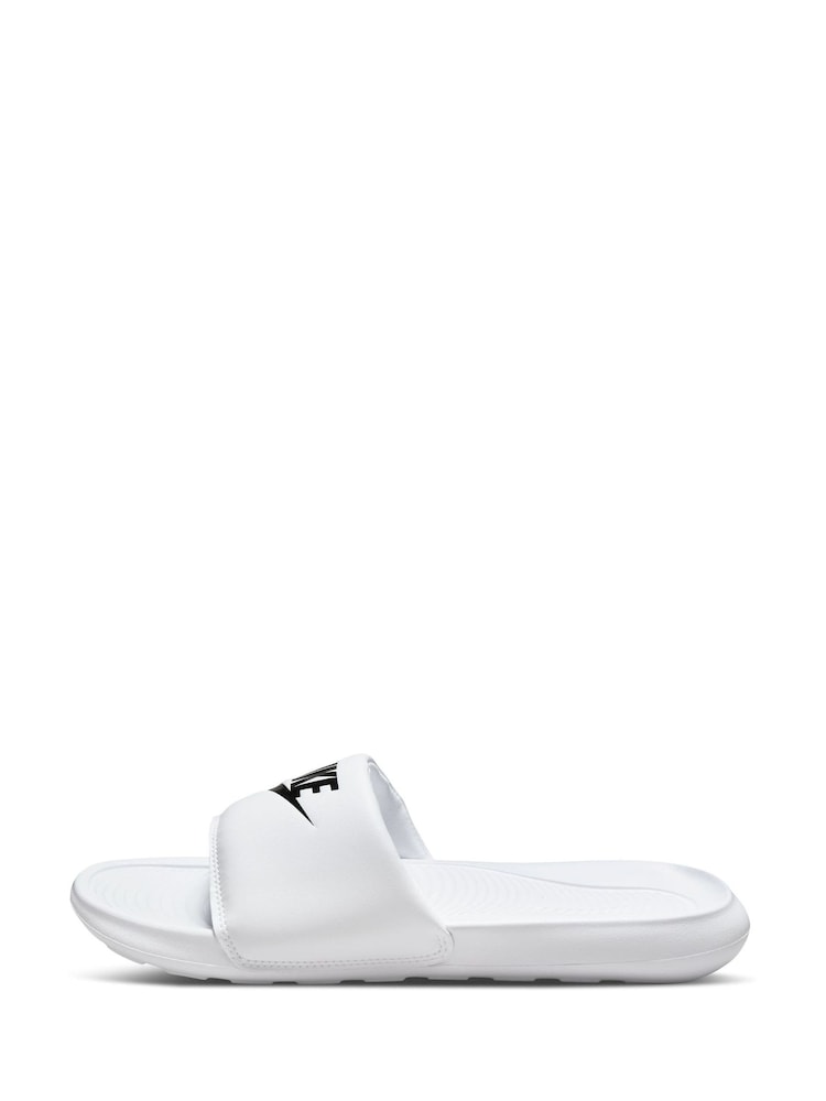 Nike White/Black Victori One Sliders - Image 2 of 7