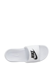 Nike White/Black Victori One Sliders - Image 3 of 7