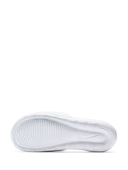 Nike White/Black Victori One Sliders - Image 5 of 7