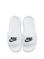 Nike White/Black Victori One Sliders - Image 6 of 7