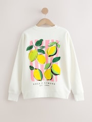 White Lemon Graphic Print Crew Neck Sweatshirt - Image 6 of 8