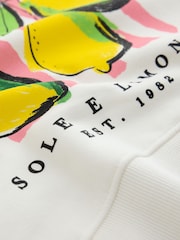White Lemon Graphic Print Crew Neck Sweatshirt - Image 7 of 8