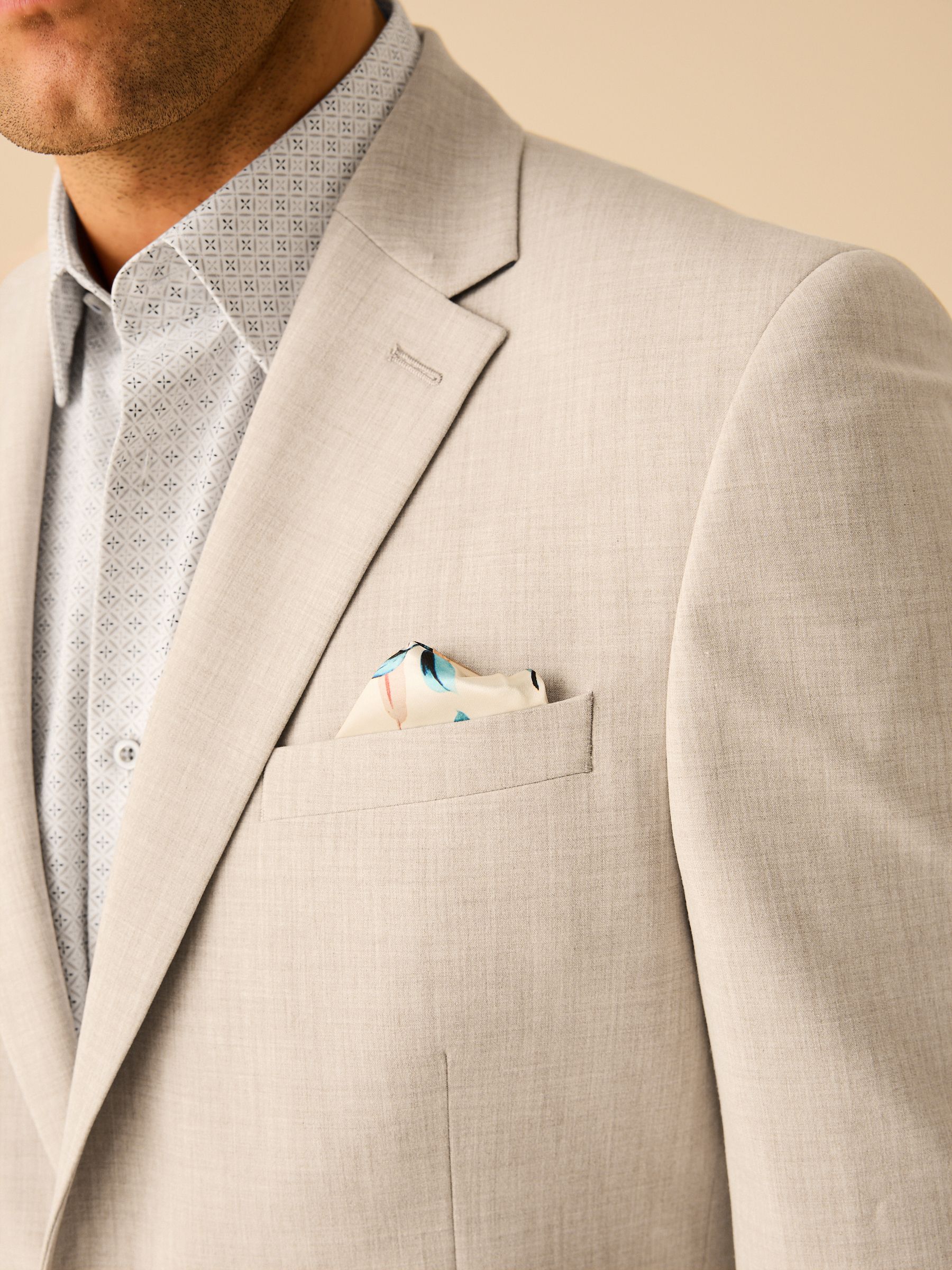 Buy Stone Slim Fit Motionflex Stretch Suit Jacket from Next South