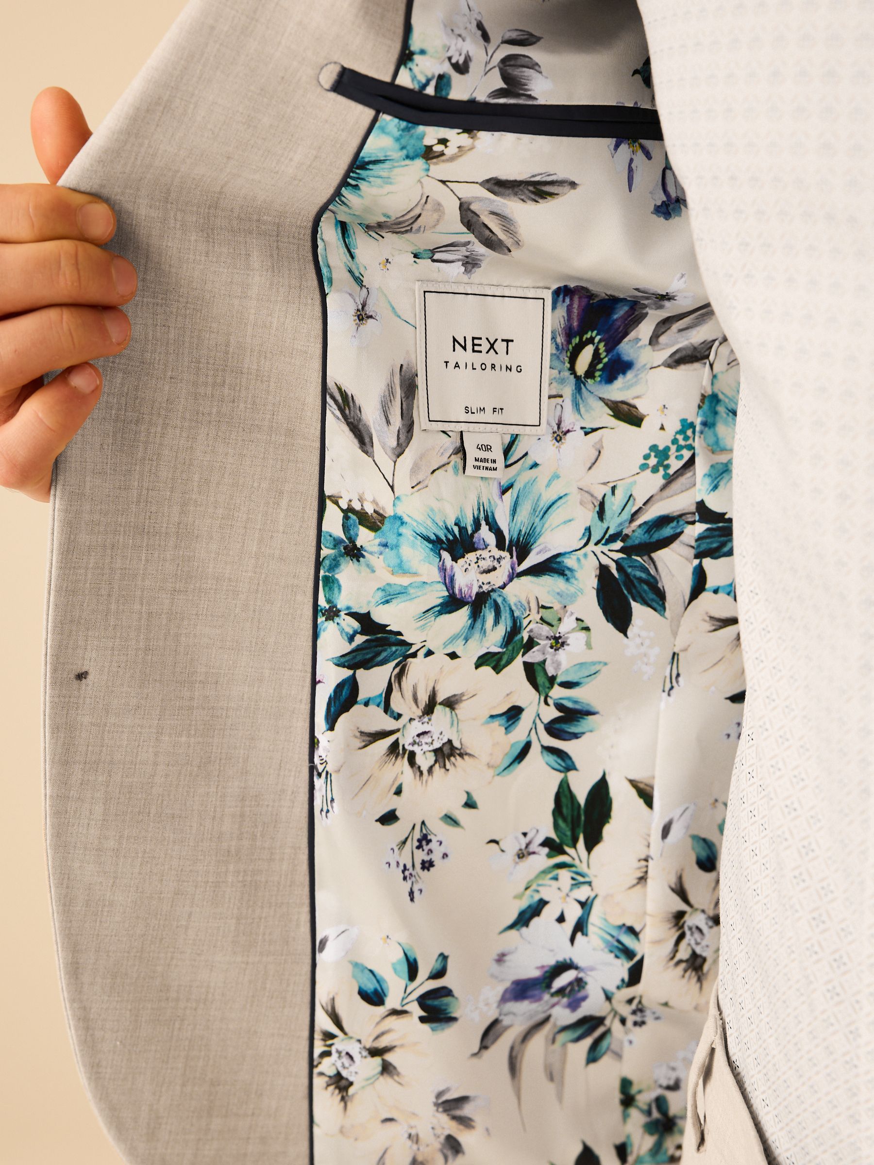 Buy Stone Slim Fit Motionflex Stretch Suit Jacket from Next USA