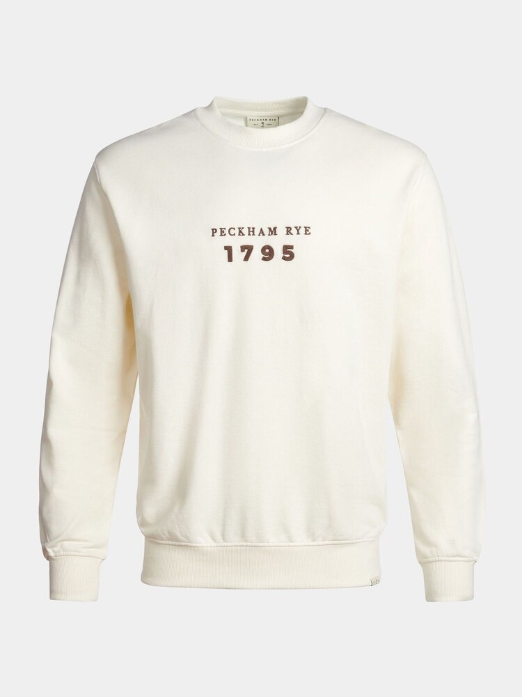 Peckham Rye White Graphic 100% Cotton Sweatshirt - Image 3 of 3