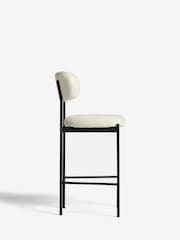 Casual Bouclé Oyster Aleia Bar Stool - Image 5 of 8