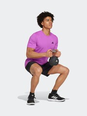 adidas Purple 100% Cotton Train Essentials Feelready Training T-Shirt - Image 3 of 7