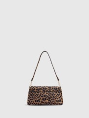 River Island Brown Leopard Print Fold Over Clutch Bag - Image 3 of 5