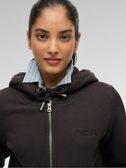 Superdry Black Essentials Logo Full-Zip Hoodie - Image 5 of 6