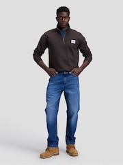 Lee Blue Workwear Haden Quiet Rain Relaxed Straight Mid Jeans - Image 1 of 6