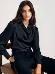Phase Eight Naomi Satin Top - תמונה 3 מתוך 9