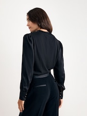 Phase Eight Naomi Satin Top - תמונה 4 מתוך 9