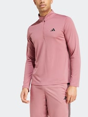 adidas Red Train Essentials Training Long Sleeve Sweatshirt - Image 3 of 7