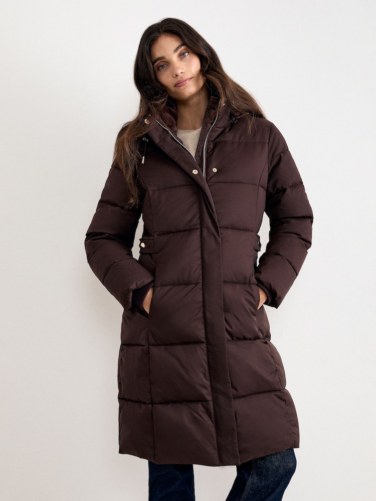 Phase Eight Brown Yasmine Puffer Coat - Image 1 of 7