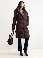 Phase Eight Brown Yasmine Puffer Coat - Image 3 of 7