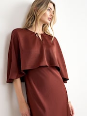 Phase Eight Brown Joni Cape Maxi Dress - Image 3 of 8