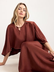 Phase Eight Brown Joni Cape Maxi Dress - Image 5 of 8