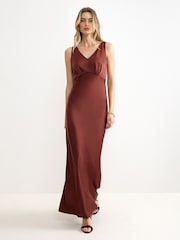 Phase Eight Brown Joni Cape Maxi Dress - Image 6 of 8