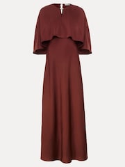 Phase Eight Brown Joni Cape Maxi Dress - Image 8 of 8