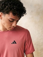 adidas Red Train Essentials Stretch Training T-Shirt - Image 6 of 8