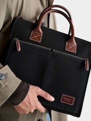 Osprey London Black The Stockholm Canvas Messenger Bag - Image 1 of 6