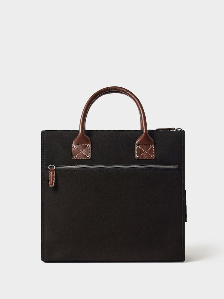 Osprey London Black The Stockholm Canvas Messenger Bag - Image 6 of 6 Osprey London Black The Stockholm Canvas Messenger Bag - Image 6 of 6