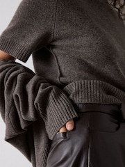 Whistles Nude Wool V-Neck Cardigan - Image 2 of 4