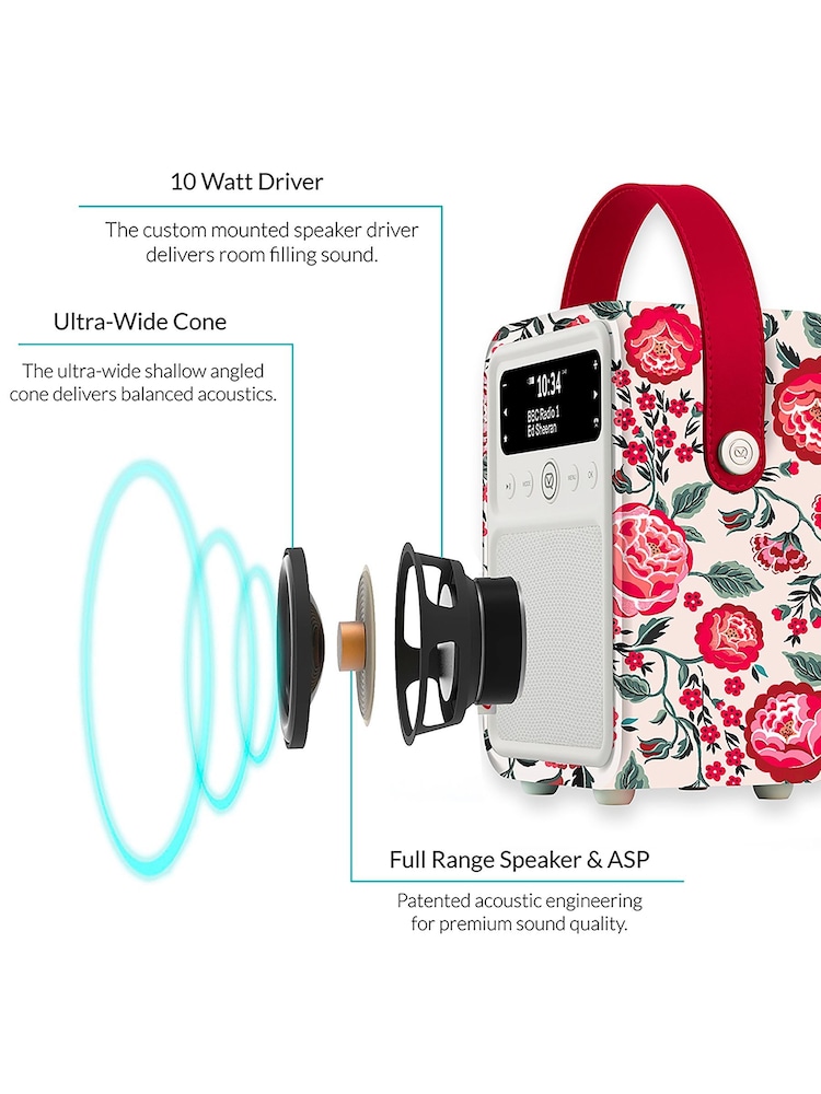 VQ Strawberry Garden Monty DAB Radio Cath Kidston - Image 8 of 8