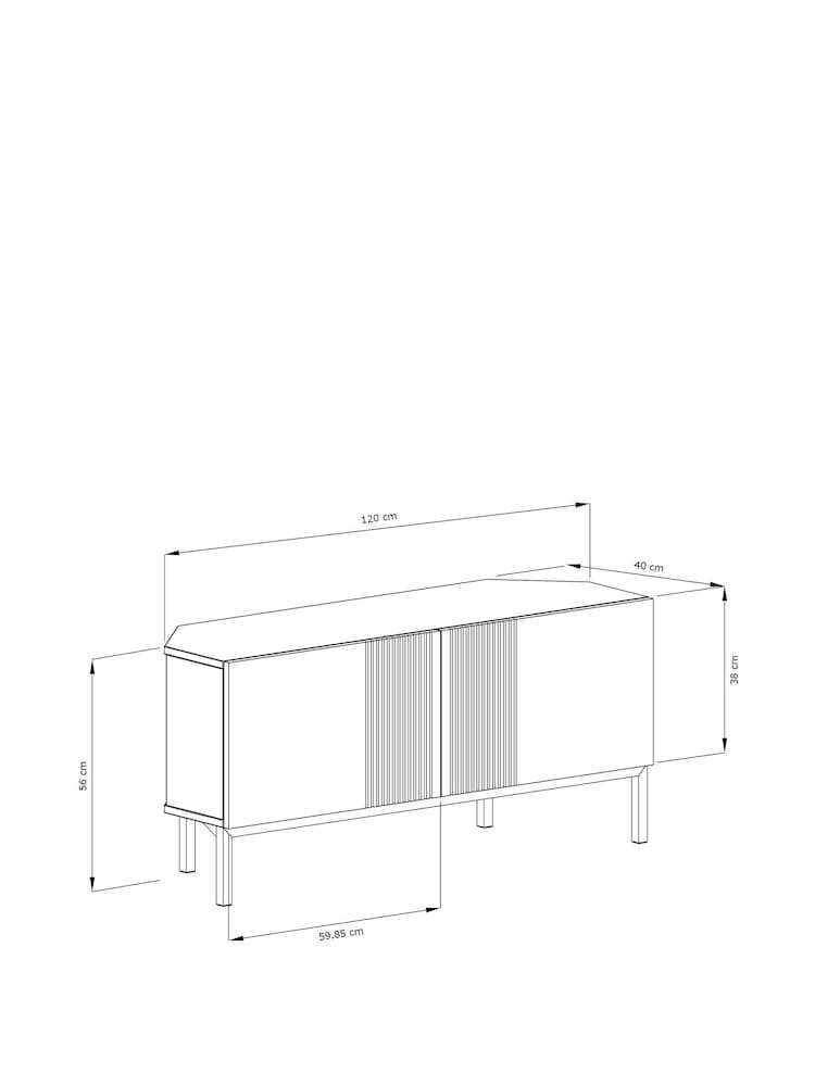 Frank Olsen Mulberry Iona 2 Door Corner TV Unit with Smart Features - Image 7 of 7