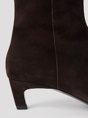Whistles Brown Kitten Heel Suede Ankle Boots - Image 2 of 3