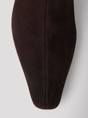 Whistles Brown Kitten Heel Suede Ankle Boots - Image 3 of 3