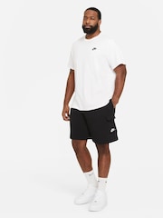 Nike Black Club Fleece Cargo Shorts - Image 6 of 9