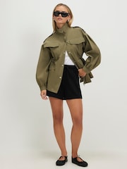 River Island Green Petite Utility Drawstring Jacket - Image 2 of 4