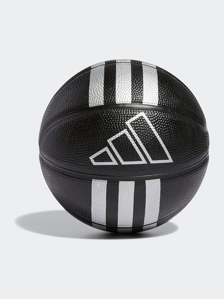 adidas Black Originals 3-Stripes Rubber Mini Basketball - Image 1 of 1